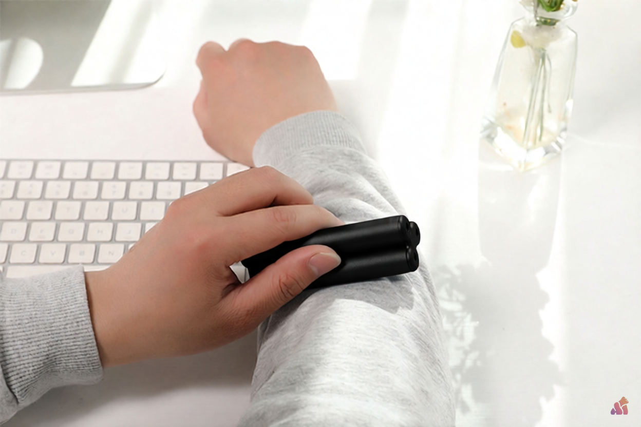 FocusGlide Pro – 3-in-1 Handheld Decompression Roller (Pearl Black)
